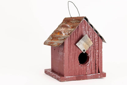Horseshoe Birdhouse - Red