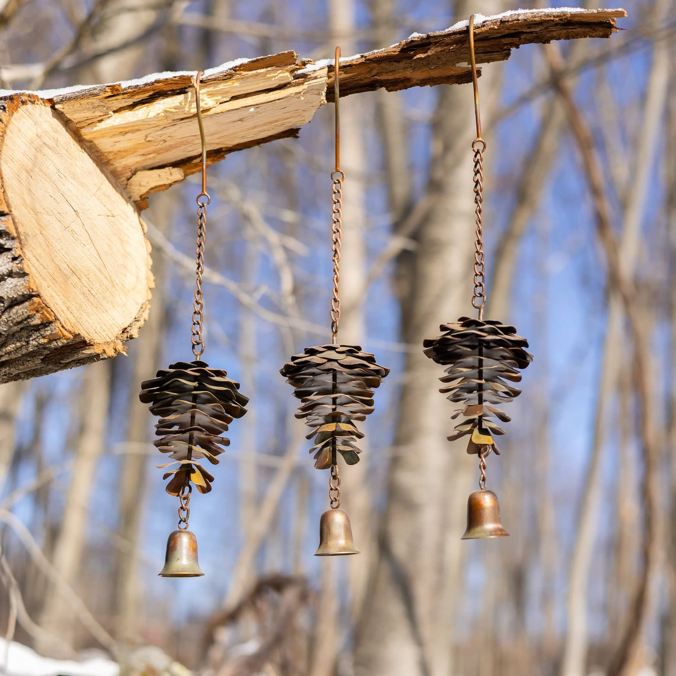 Pine Cone with Bell Ornament