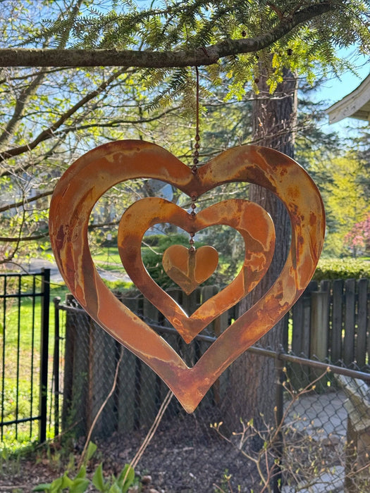 Happy Gardens - Triple Spinning Heart Ornament