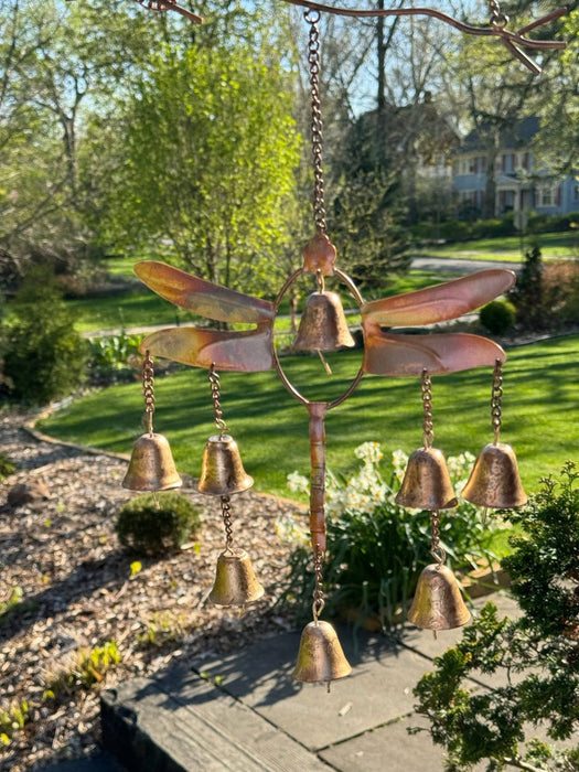 Happy Gardens - Dragonfly with Bells Wind Chime