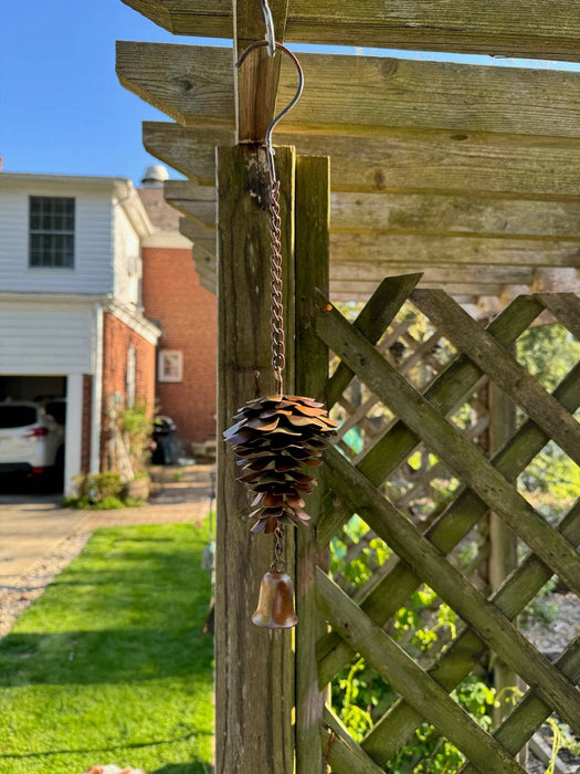 Pine Cone with Bell Ornament - Happy Gardens