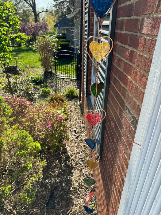 Happy Gardens - Multicolor Heart Rain Chain