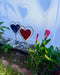 Happy Gardens - Blue Heart Disc Garden Stake