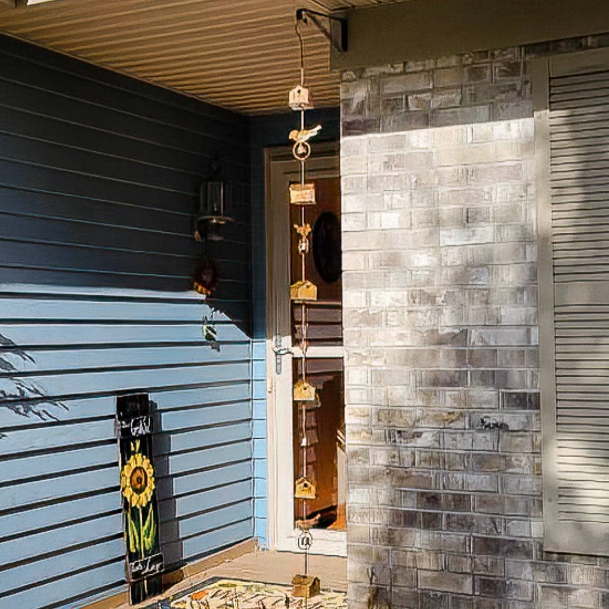 Happy Gardens - Bird House and Birds Rain Chain