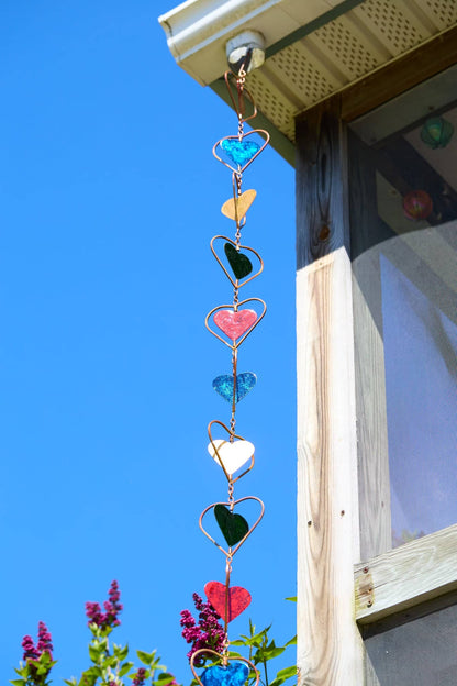 Happy Gardens - Multicolor Heart Rain Chain