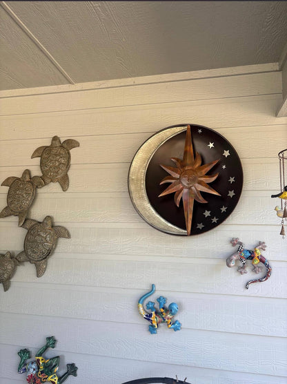 Happy Gardens - Raised Celestial Wall Decor Disc