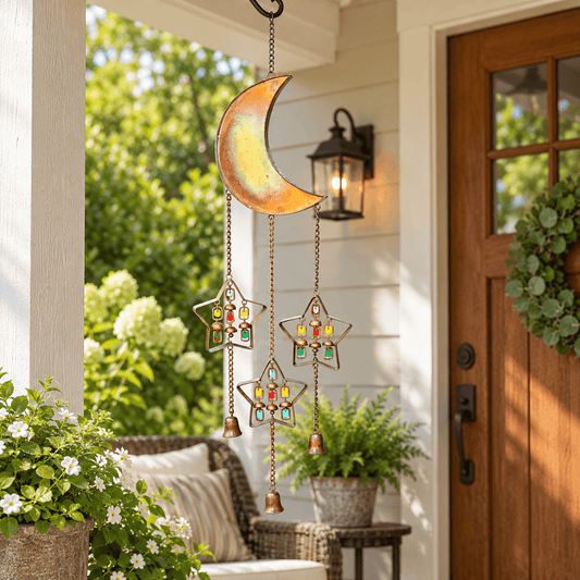 Moon and Stars w/Dangles Wind Chime
