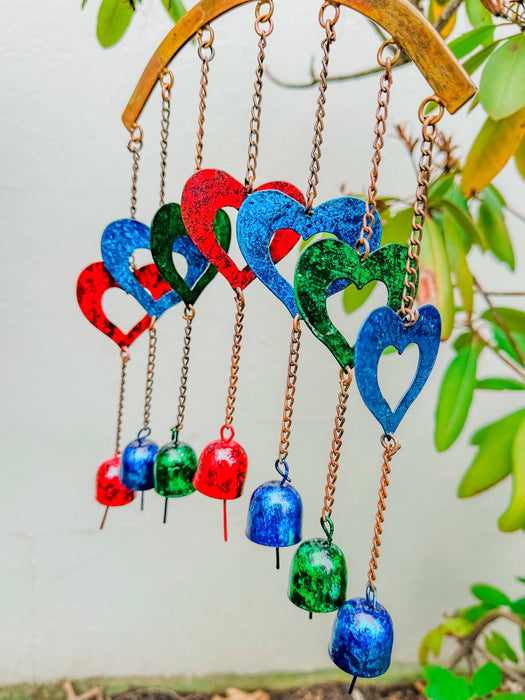 Happy Gardens -  Hearts on Arch Wind Chime