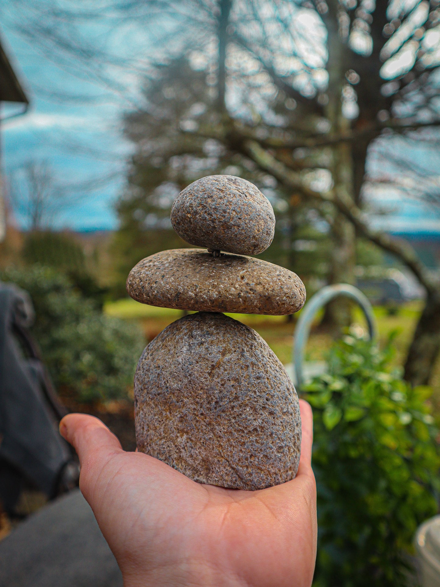 3 Stone Cairn Garden Statue - Happy Gardens
