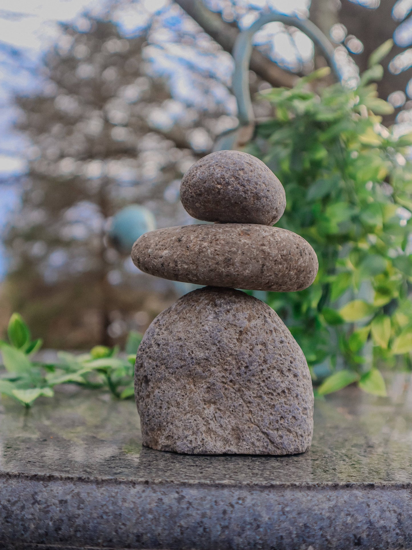 3 Stone Cairn Garden Statue - Happy Gardens