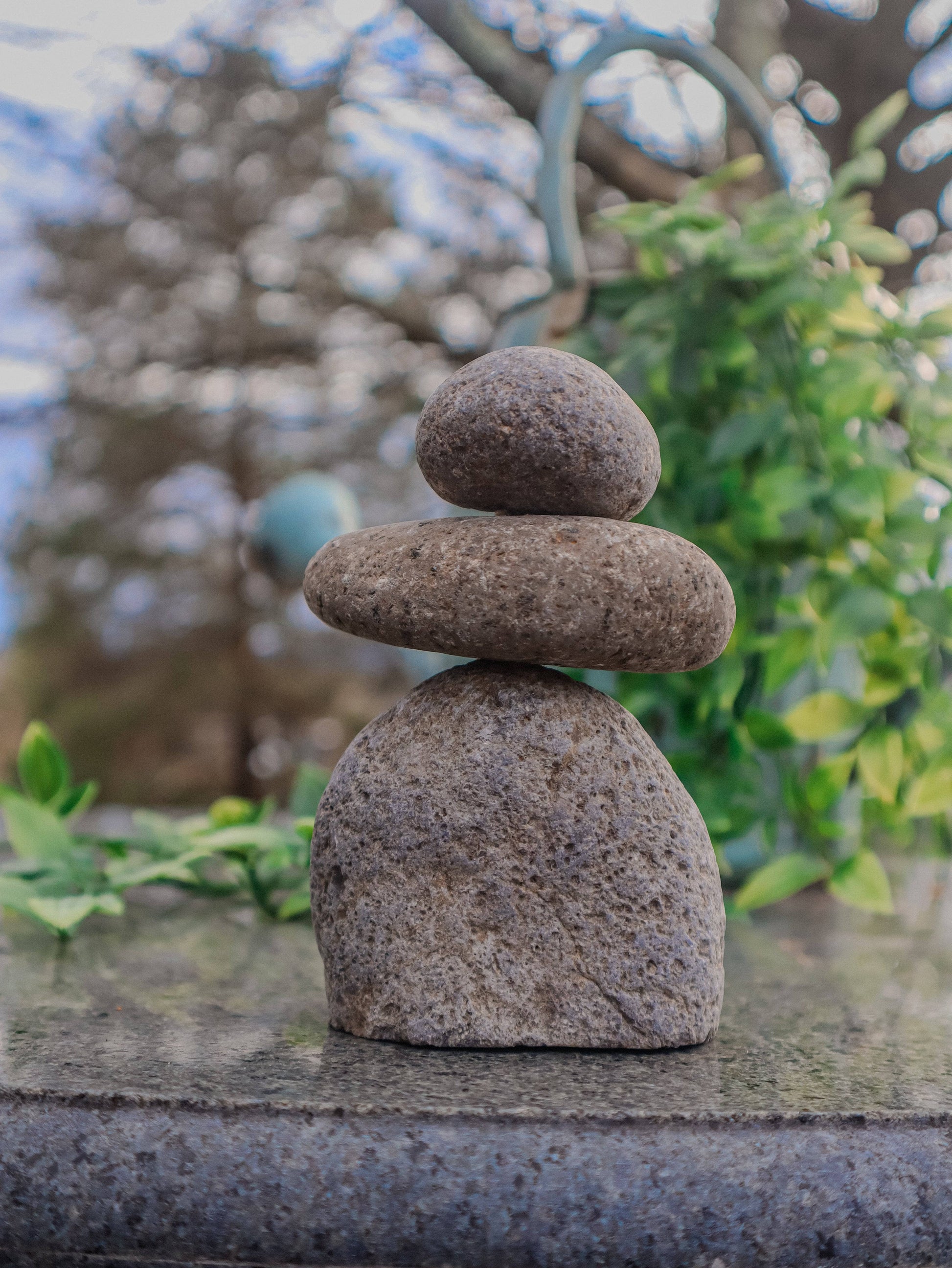 3 Stone Cairn Garden Statue - Happy Gardens