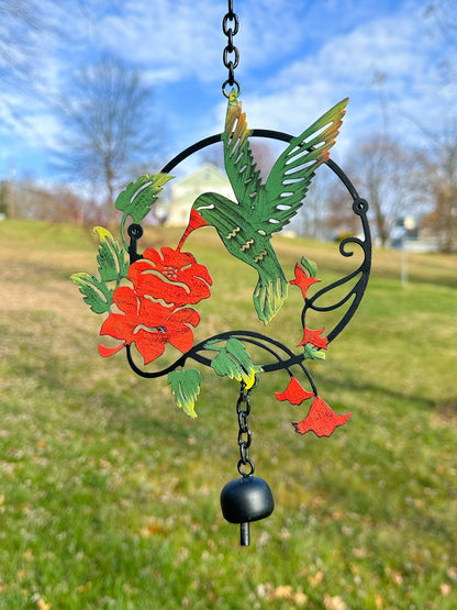 Happy Gardens - Hummingbird and Lily Multicolor Ornament 