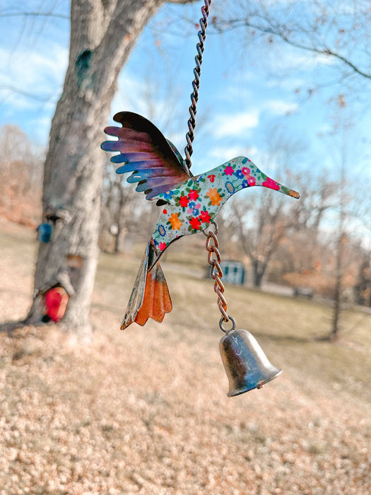 Happy Gardens - Floral Hummingbird Multicolor Ornament