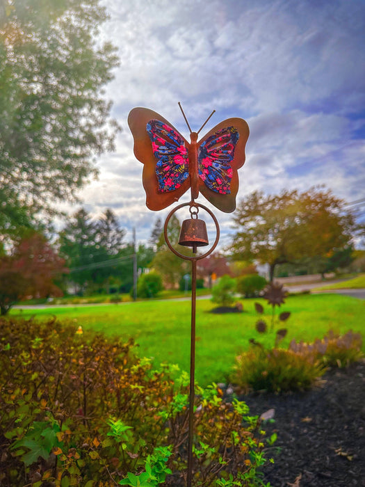 Happy Gardens - Floral Butterfly Garden Stake