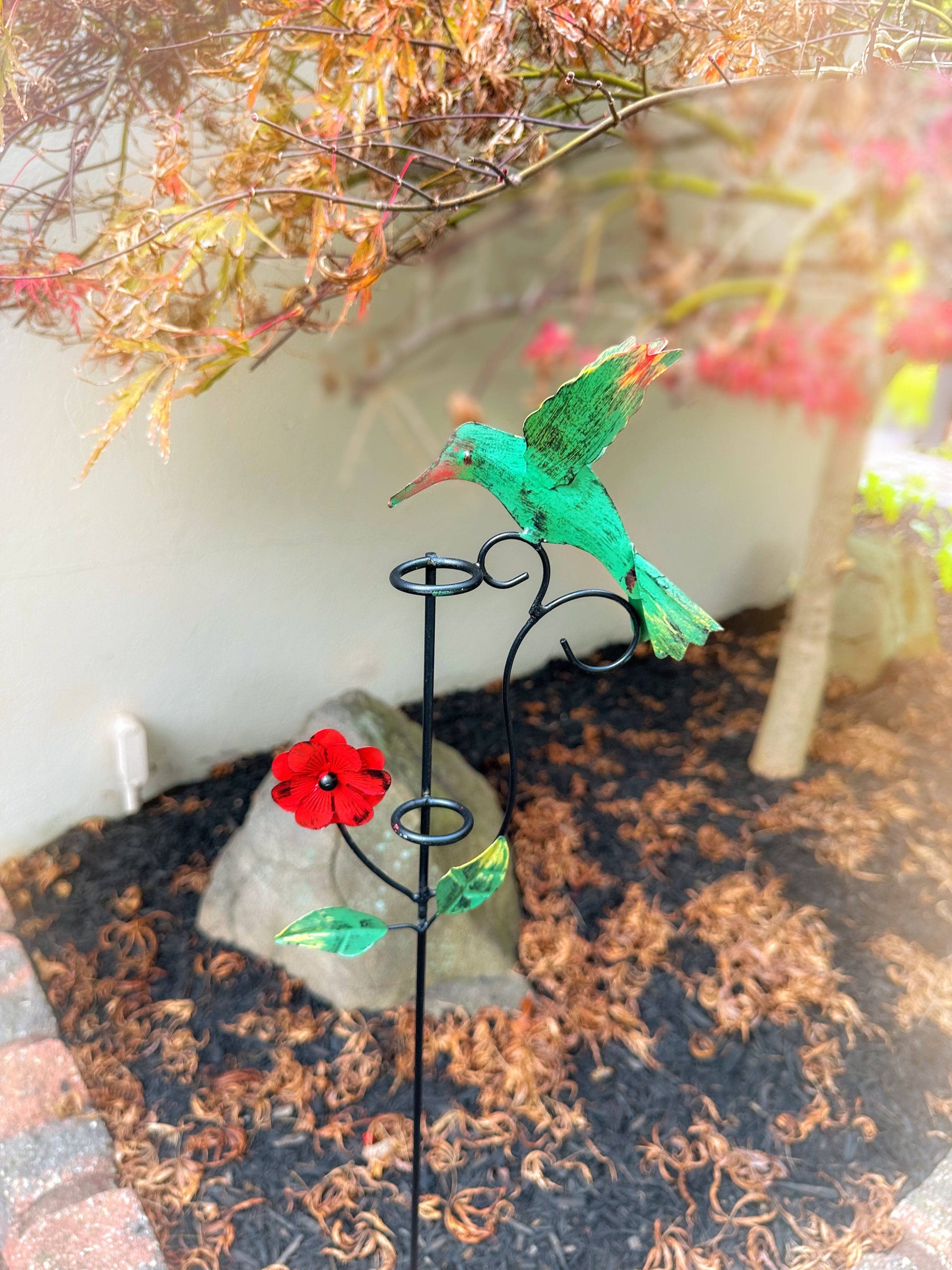 Happy Gardens - Hummingbird Multicolor Rain Gauge