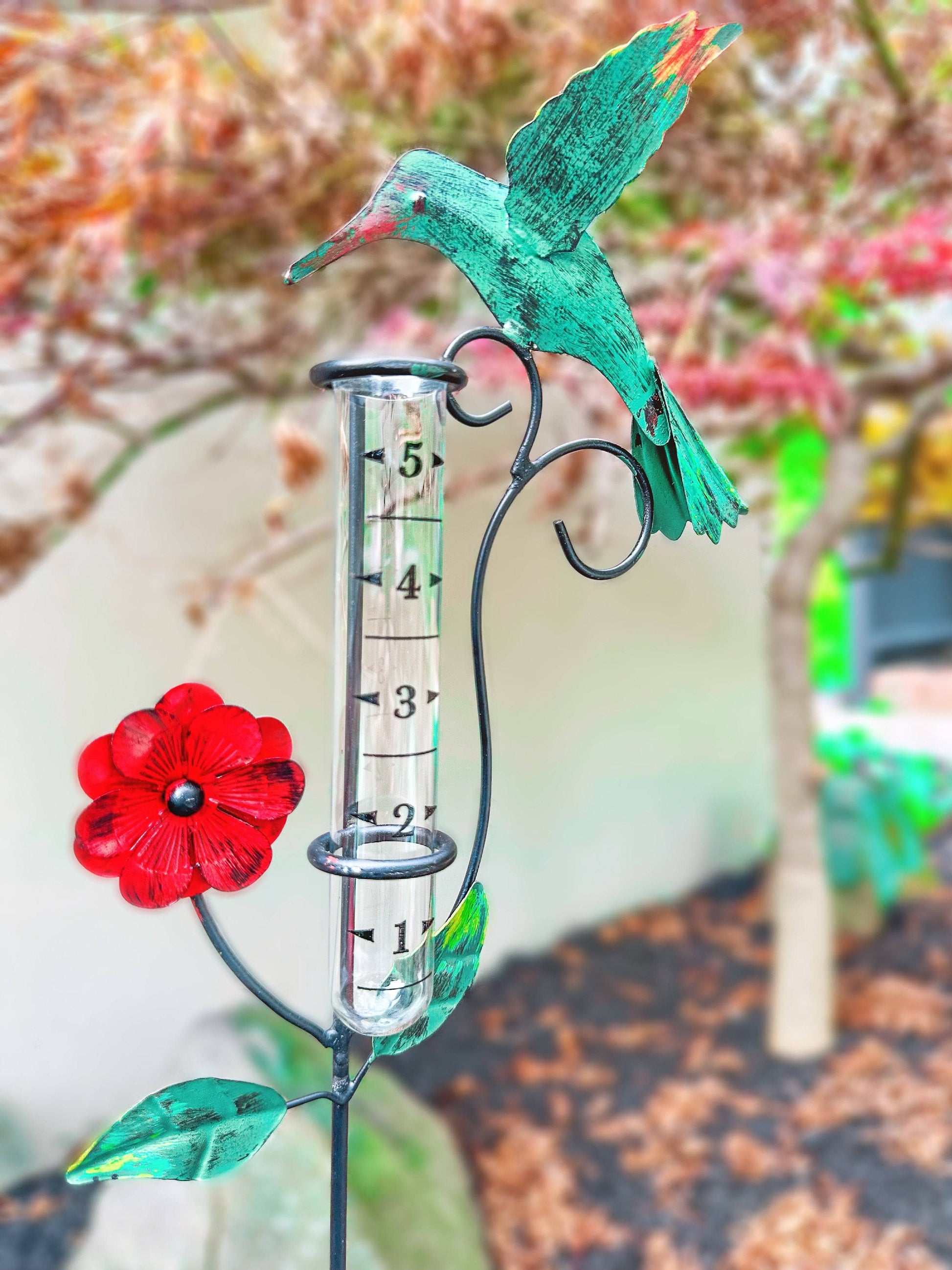 Happy Gardens - Hummingbird Multicolor Rain Gauge
