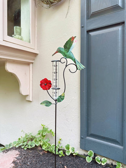 Happy Gardens - Hummingbird Multicolor Rain Gauge