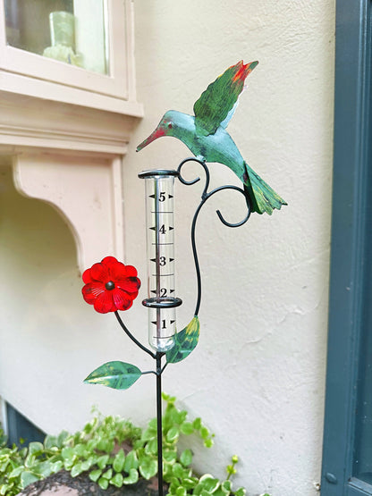 Happy Gardens - Hummingbird Multicolor Rain Gauge