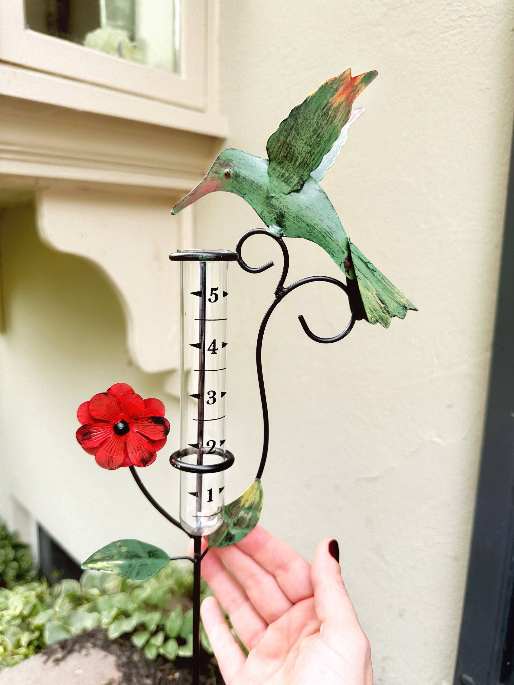 Happy Gardens - Hummingbird Multicolor Rain Gauge