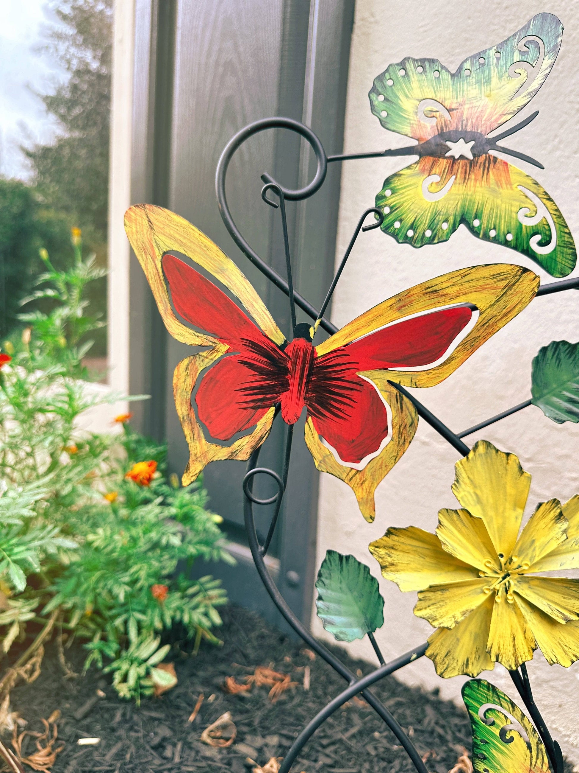 Happy Gardens - Butterflies and Flowers Multicolor Garden Stake