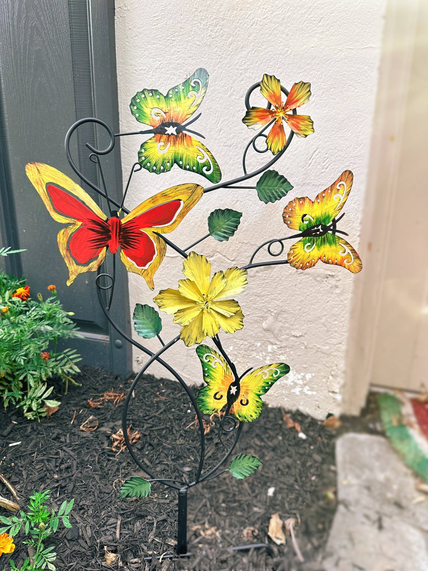 Happy Gardens - Butterflies and Flowers Multicolor Garden Stake