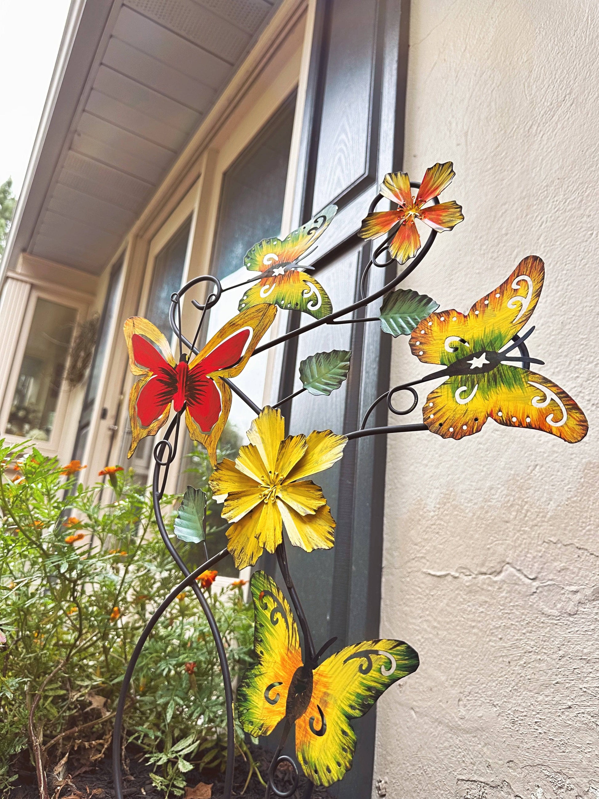 Happy Gardens - Butterflies and Flowers Multicolor Garden Stake