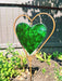 Happy Gardens - Green Heart Disc Garden Stake