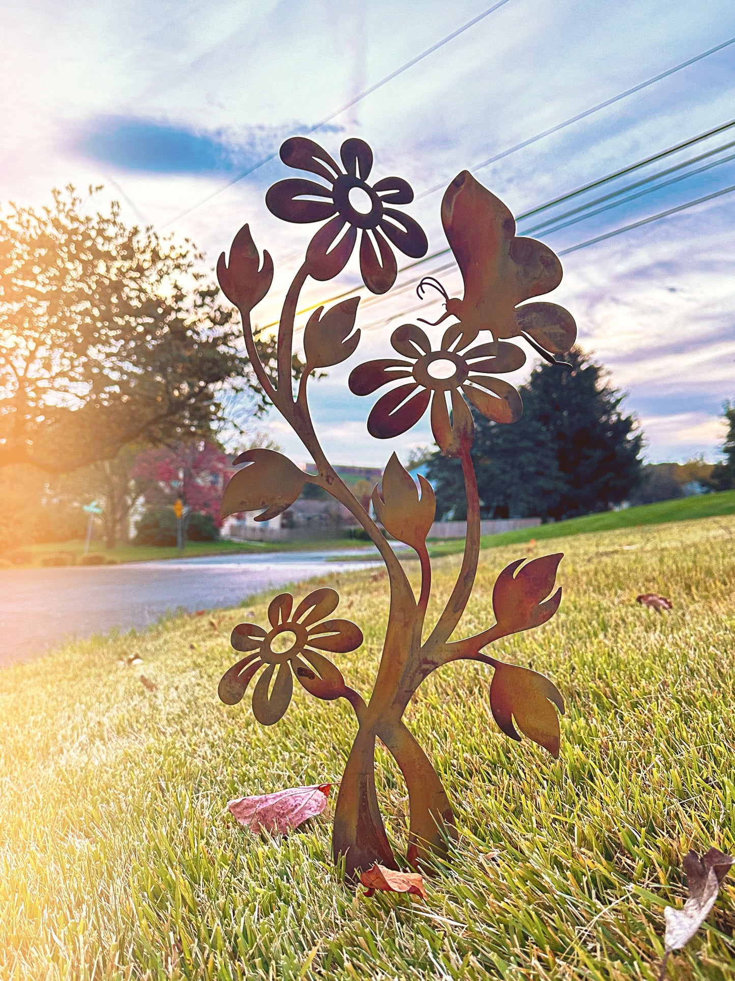 Happy Gardens - Daisy Flamed Garden Stake