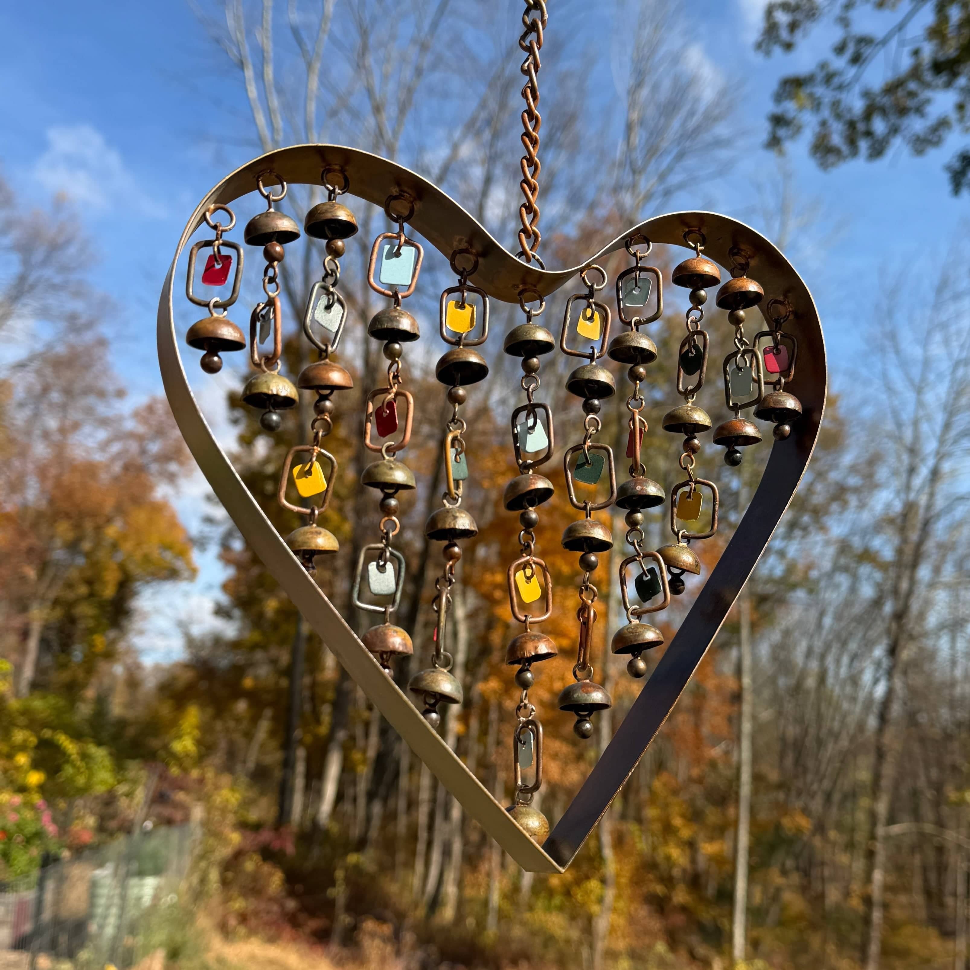 Heart with Dangles Ornament and Wind Chime, 9