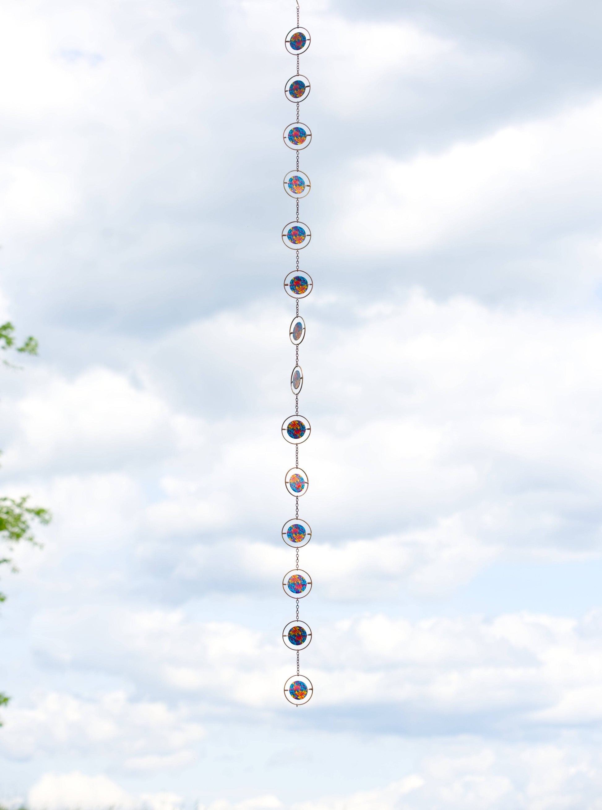 Floral Circle Rain Chain - Happy Gardens