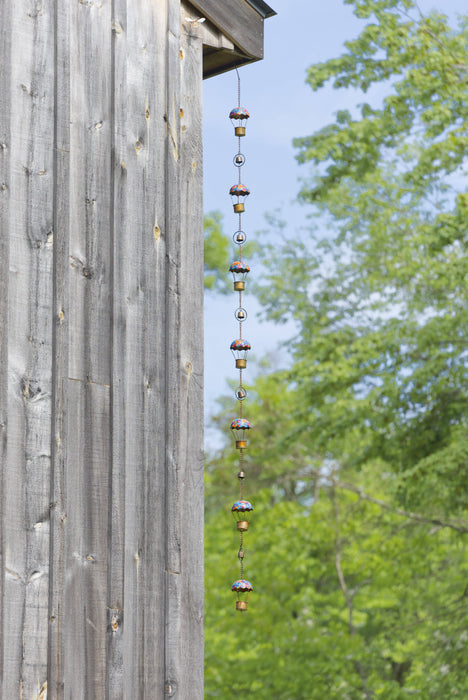 Hot Air Balloon Floral Rain Chain - Happy Gardens