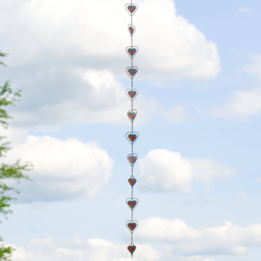 Floral Heart Rain Chain - Happy Gardens