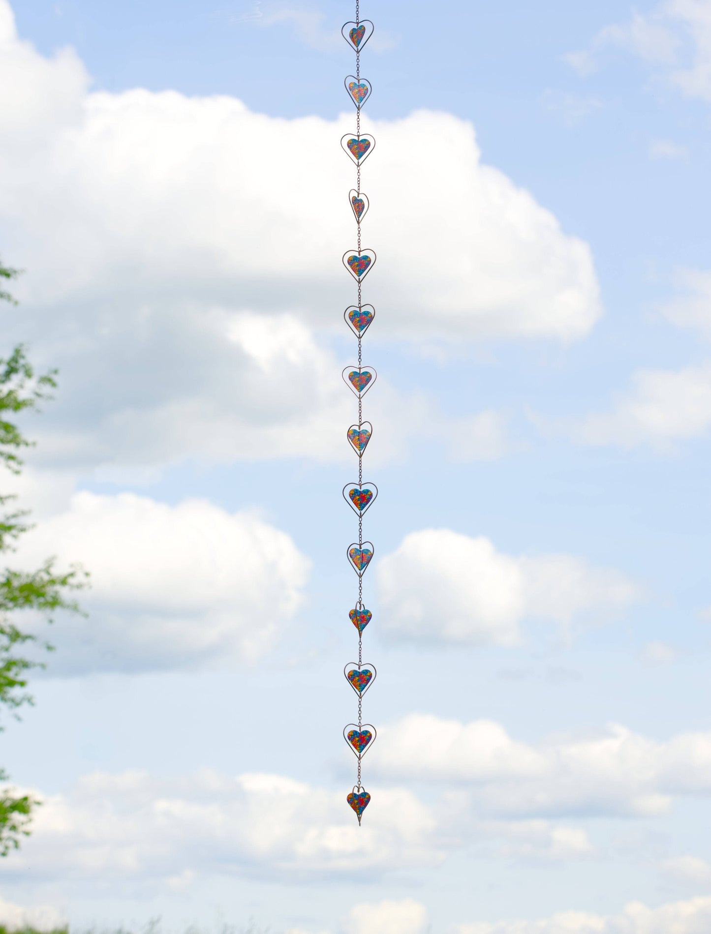 Floral Heart Rain Chain - Happy Gardens