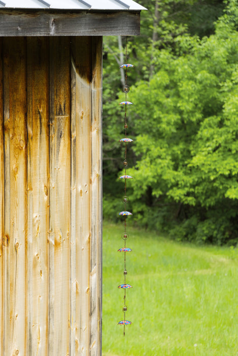 Umbrella Floral Rain Chain - Happy Gardens