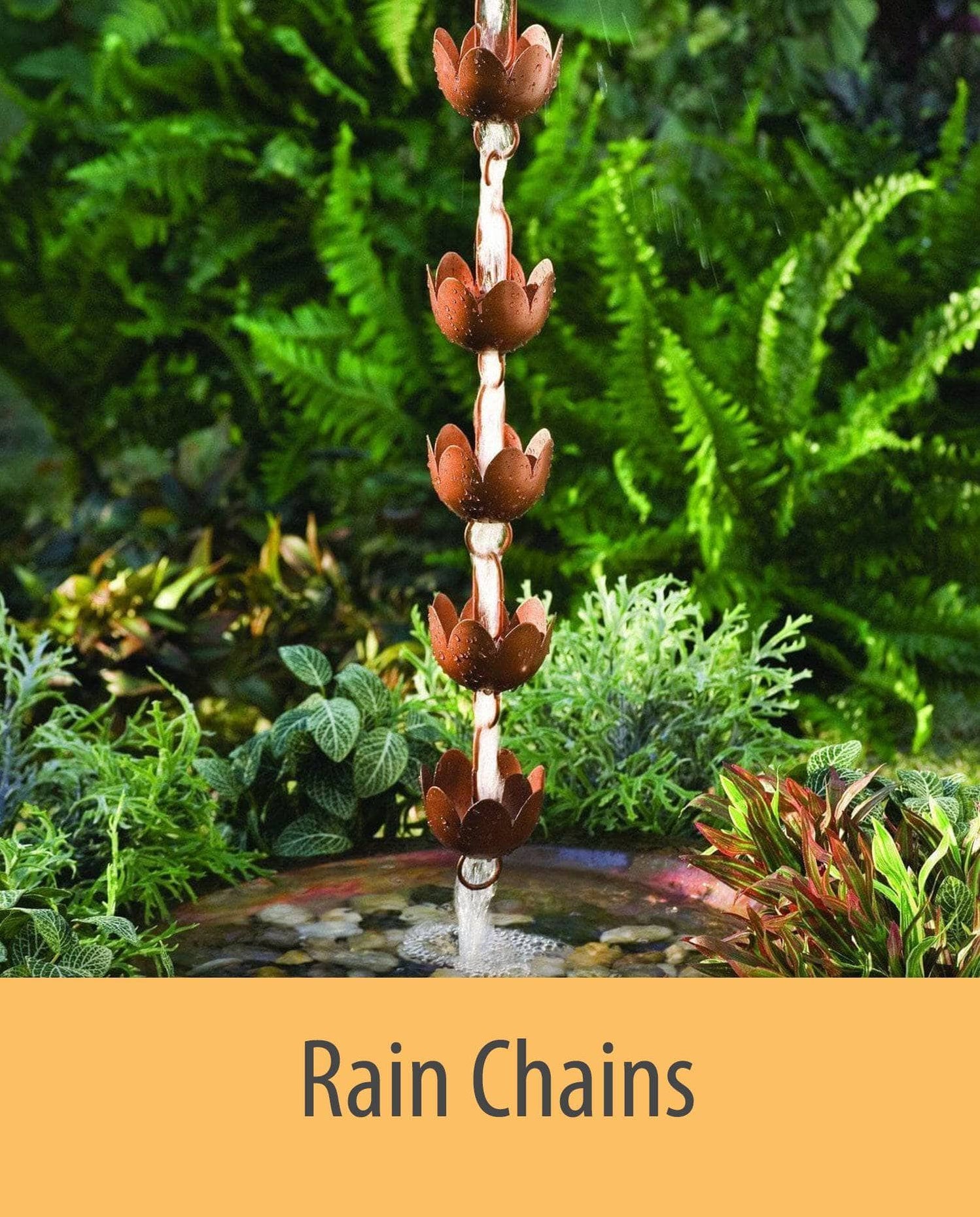 Happy Gardens Yard Decorations, Garden Decor, Rain Chains, Ornaments