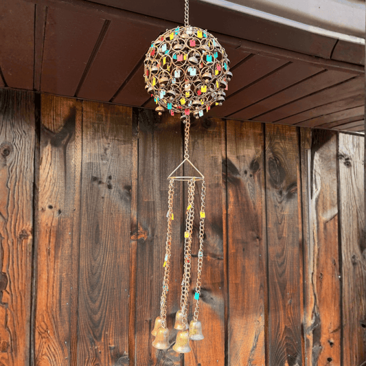 Happy Gardens - Sphere with Dangles Wind Chime