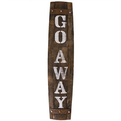 Whiskey Barrel Porch Sign - Happy Gardens