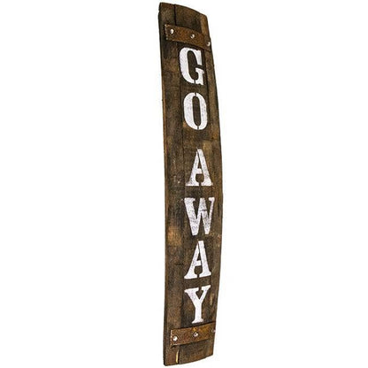 Whiskey Barrel Porch Sign - Happy Gardens
