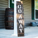 Whiskey Barrel Porch Sign - Happy Gardens