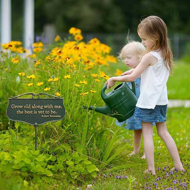 Grow Old Along With Me Garden Sign - Happy Gardens