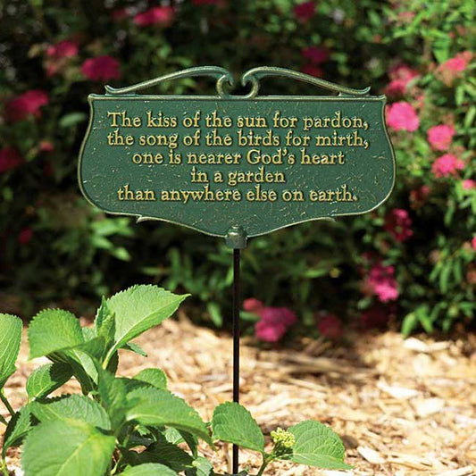 The Kiss Of The Sun Garden Sign - Happy Gardens 