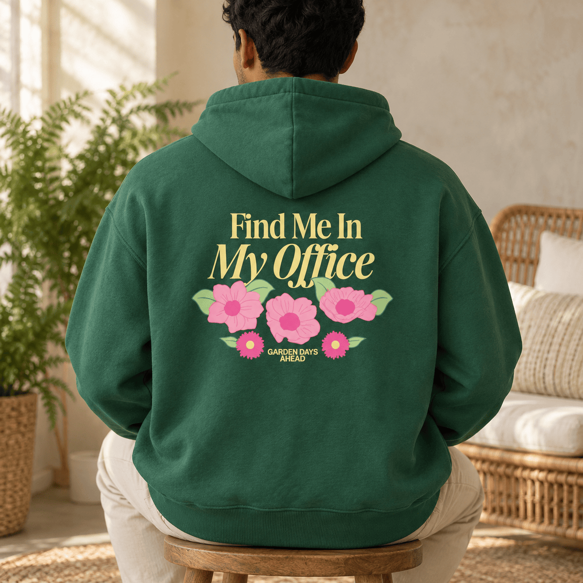 Find Me In My Office Oversize Fleeced Hoodie