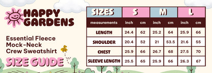 Plant Club - Essential Fleece Mock-Neck Crew Sweatshirt