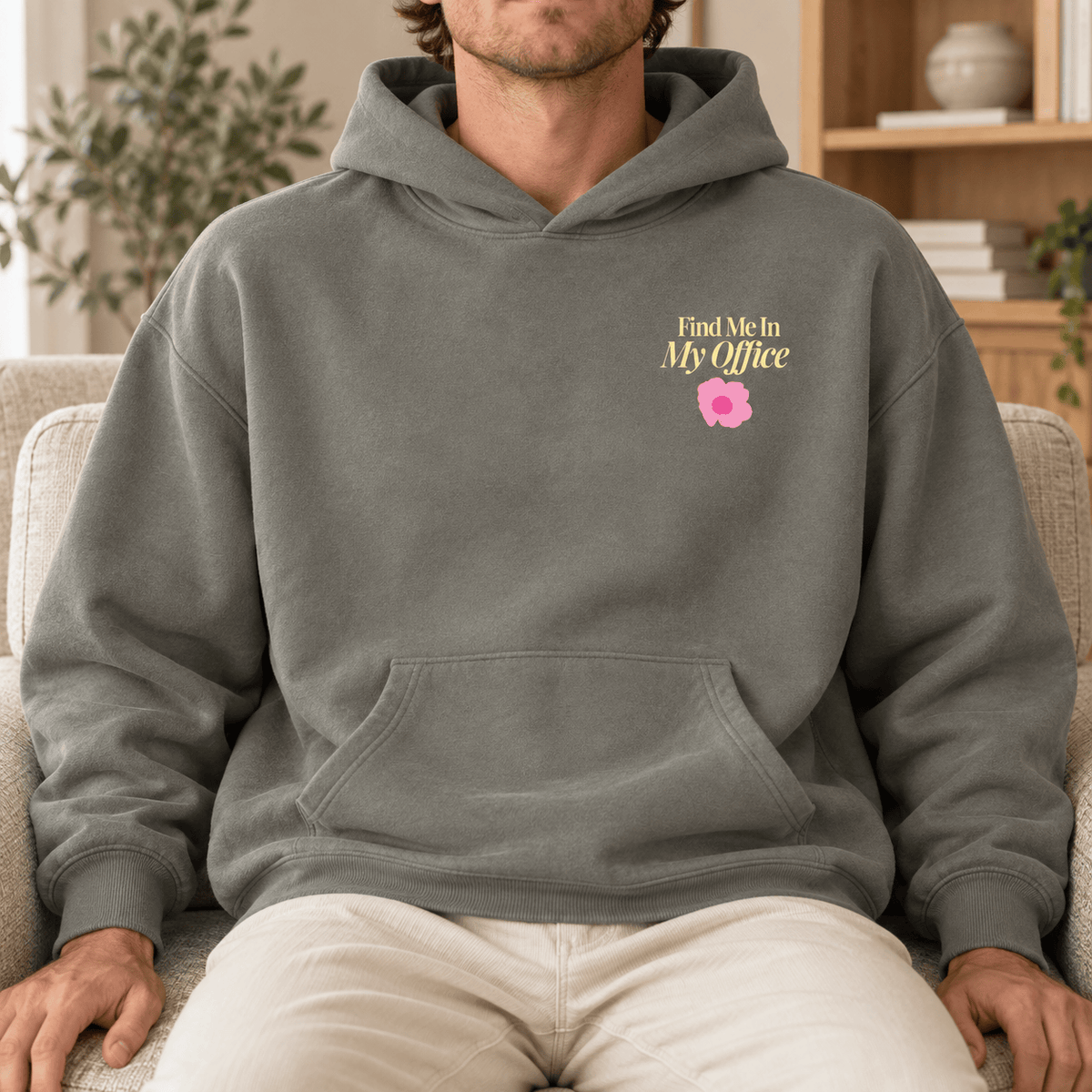 Find Me In My Office Oversize Fleeced Hoodie