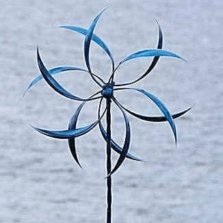 Happy Gardens - 15” Blue Feather Wind Spinner