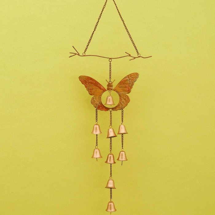 Happy Gardens - Butterfly with Bells Wind Chime