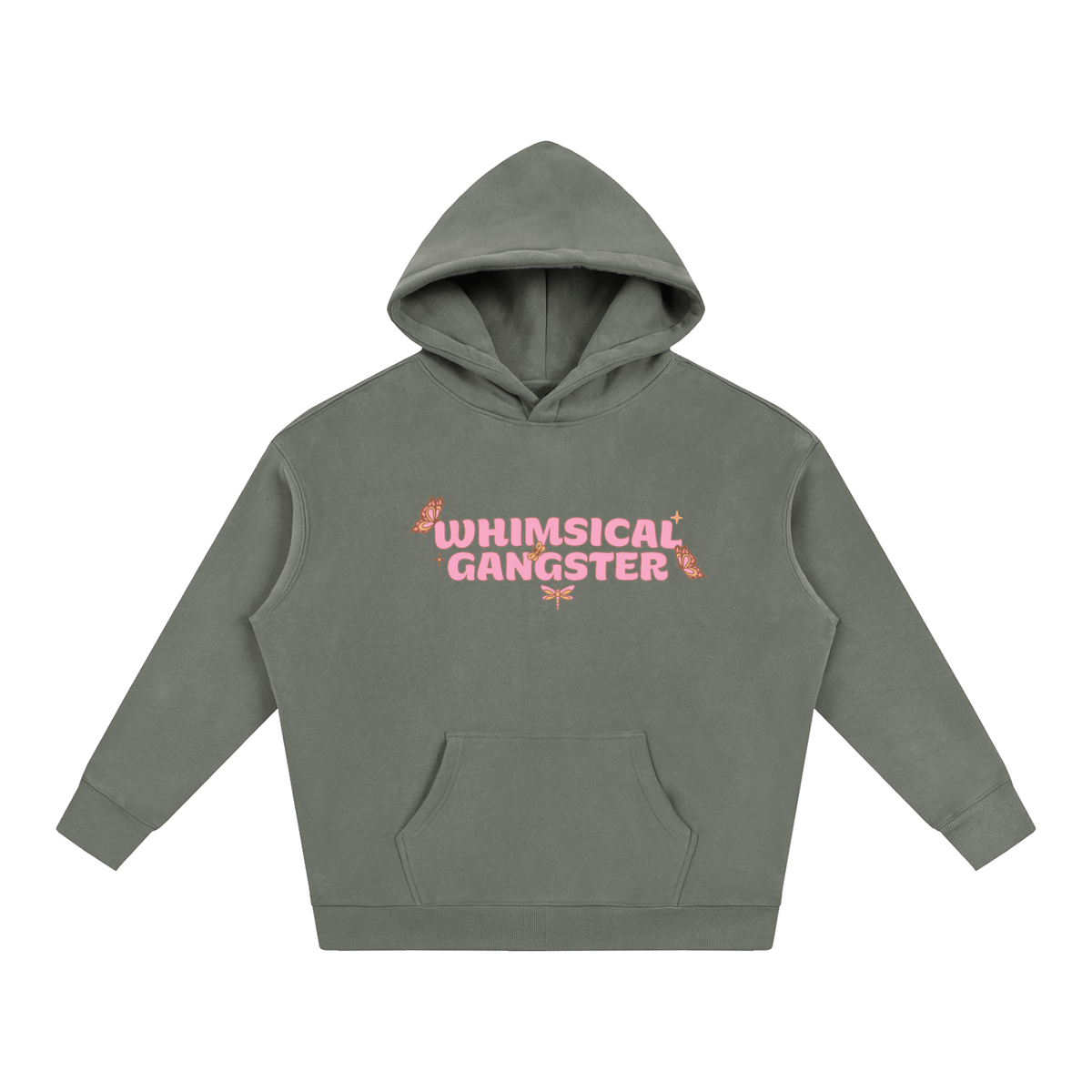 Whimsical Gangster Oversize Fleeced Hoodie