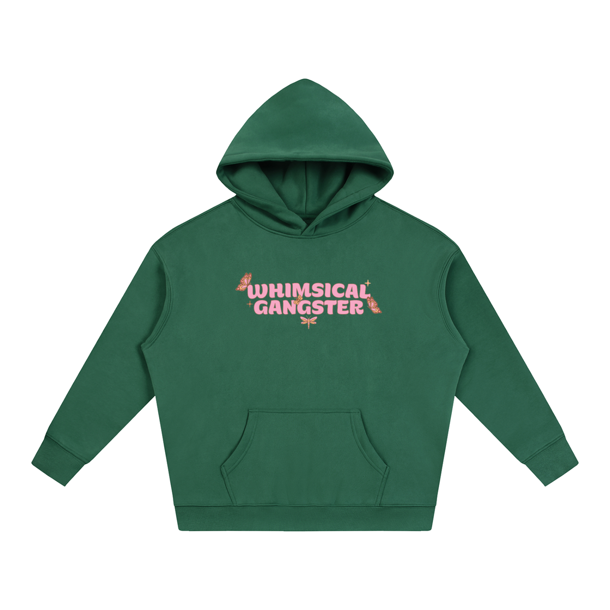Whimsical Gangster Oversize Fleeced Hoodie
