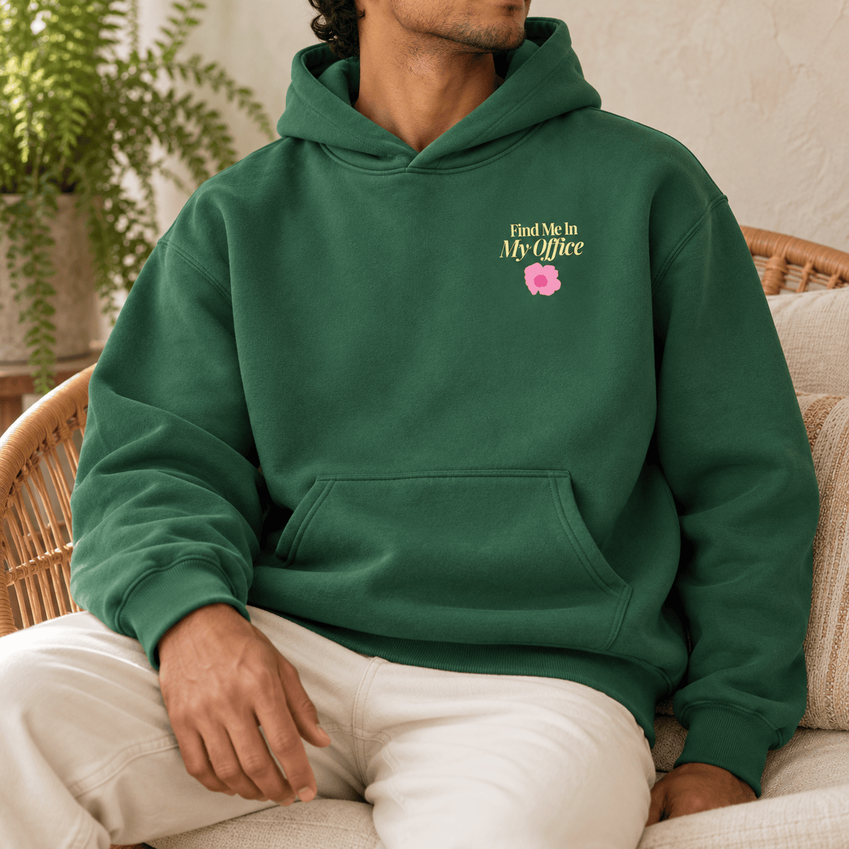 Find Me In My Office Oversize Fleeced Hoodie