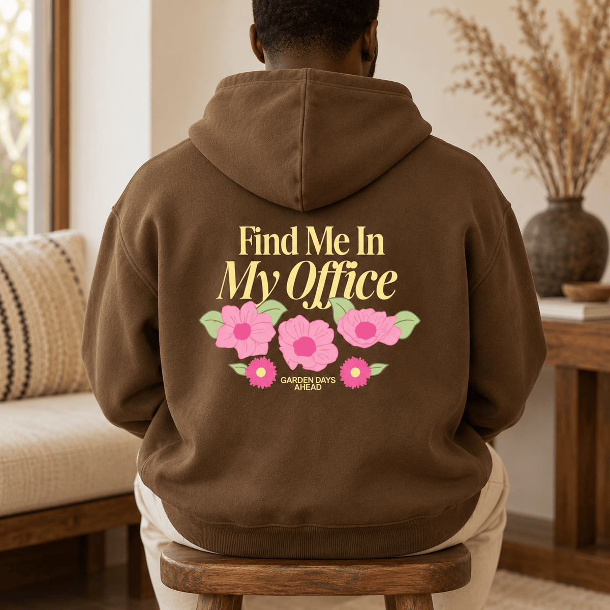 Find Me In My Office Oversize Fleeced Hoodie
